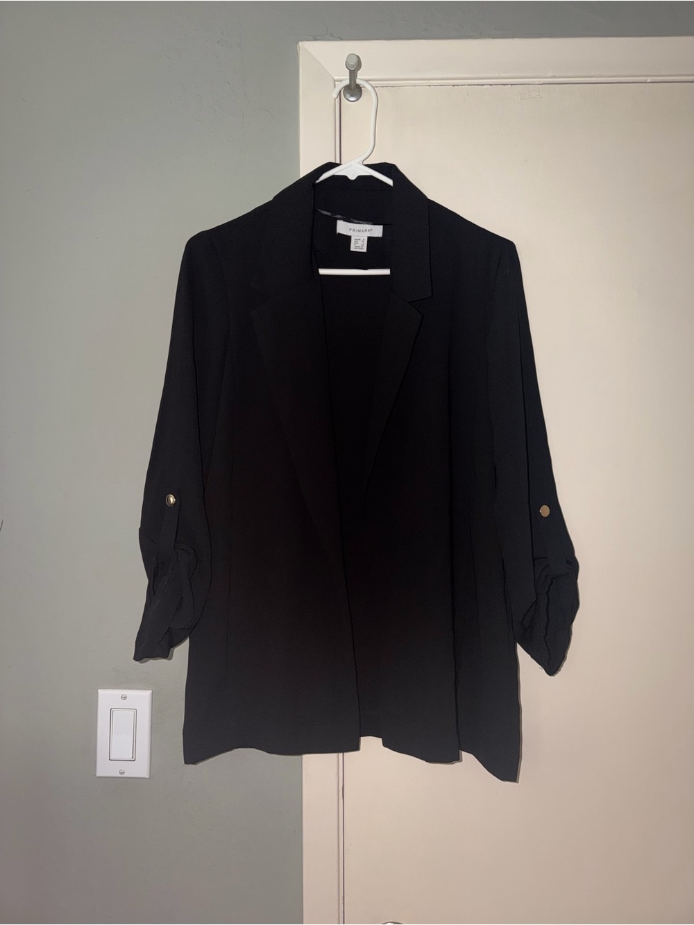 Primark Black Open-Front Blazer Jacket